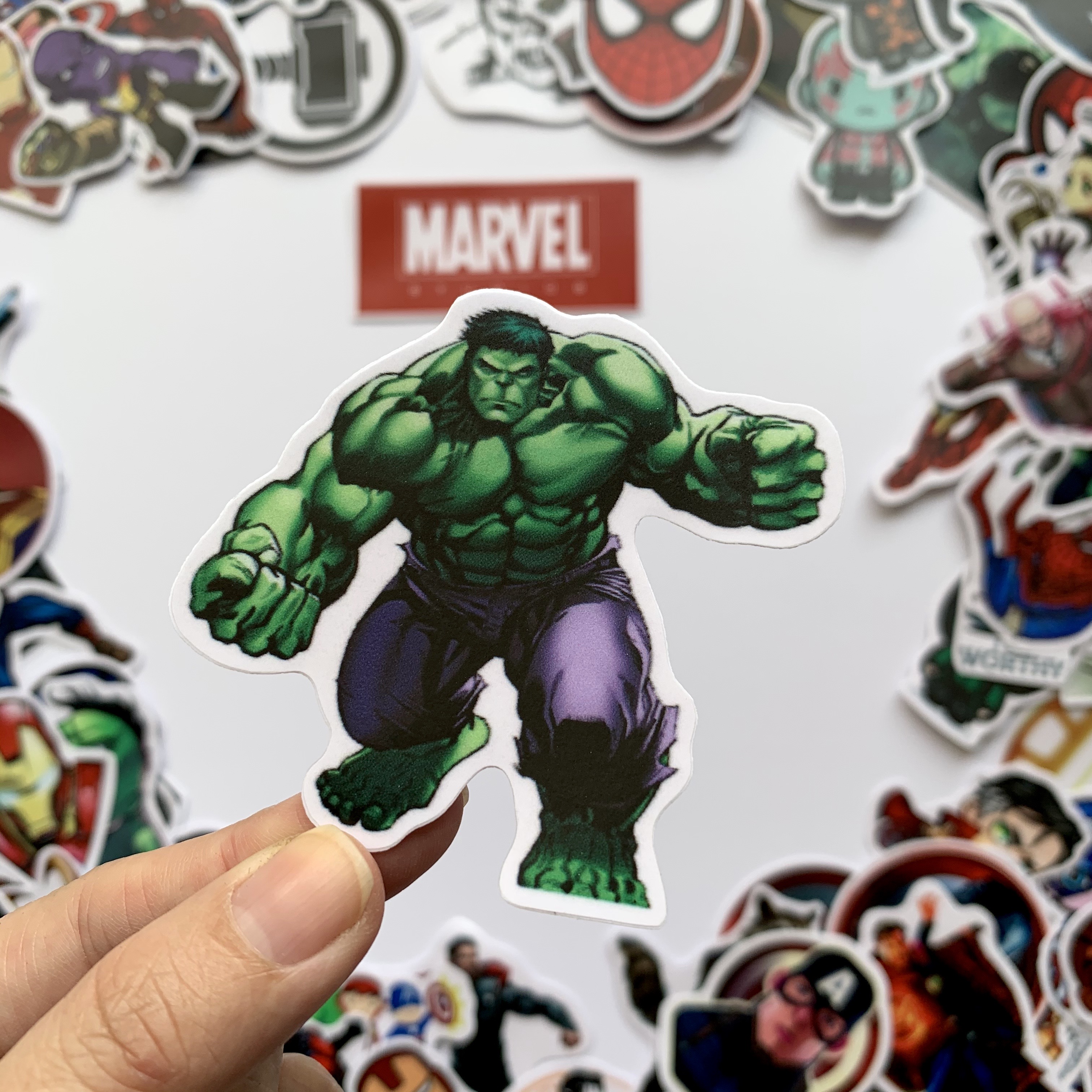 Sticker MARVEL SIÊU ANH HÙNG - Dán Trang Trí - Chất Liệu PVC Cán Màng Chất Lượng Cao Chống Nước, Chống Nắng, Không Bong Tróc Phai Màu