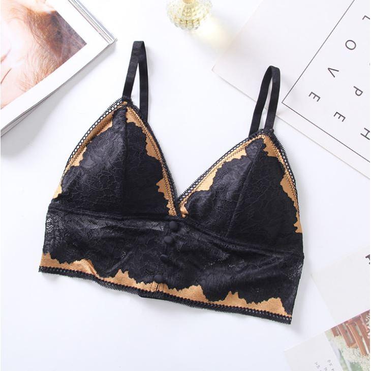 Áo Lót Bralette Ren Có Miếng đệm và khe nhét Mút B077