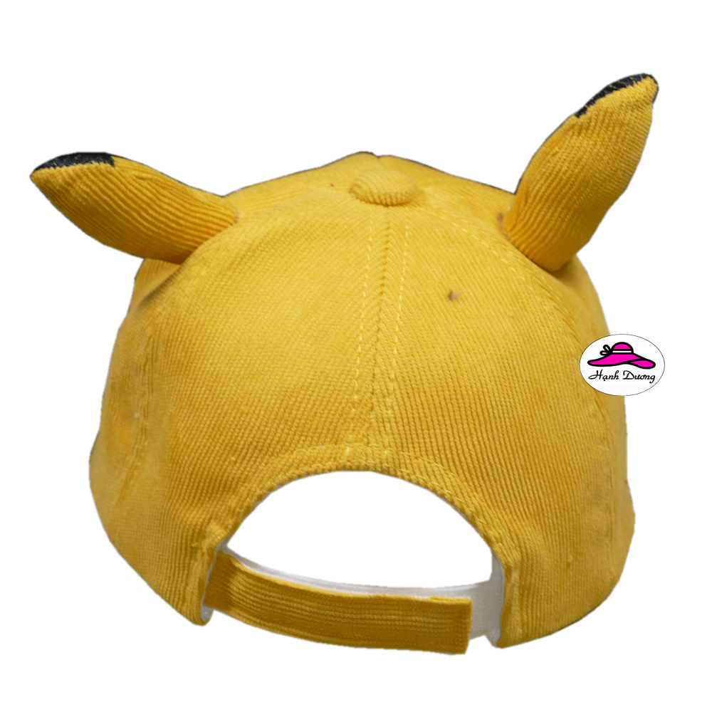 Nón kết Pikachu cho bé trai từ 3 đến 7 tuổi chất liệu vải nhung mềm mại, kiểu dáng dễ thương bắt mắt - Hạnh Dương