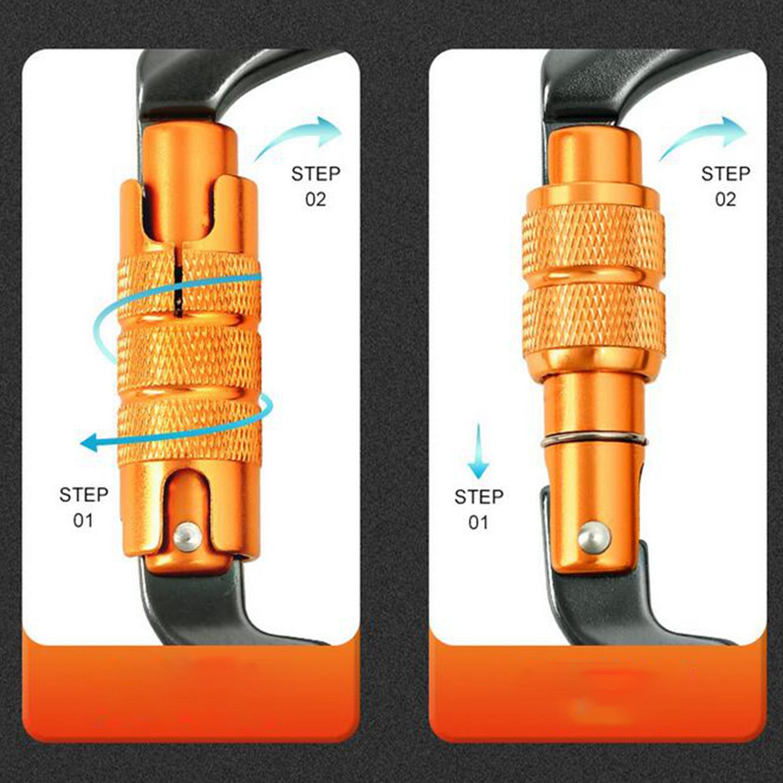 Climbing Carabiner Clip Sturdy for Camping Hammock Rappelling Mountaineering