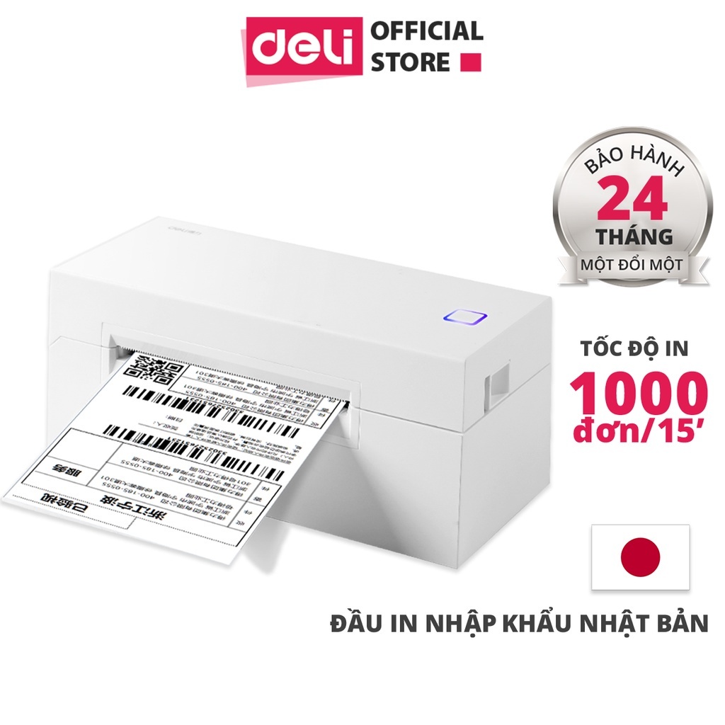 Máy In Nhiệt Deli - In Đơn Hàng TMĐT, Hóa Đơn Vận Chuyển, Tem Nhãn Mã Vạch, Phiếu Gửi, Logo Không Cần Mực,, Bill Thanh Toán, Mini Code, Bar Code - Tốc Độ 1s/đơn, Có Thể Dán Ngay - Kết Nối USB - Hàng Chính Hãng - DL-760D