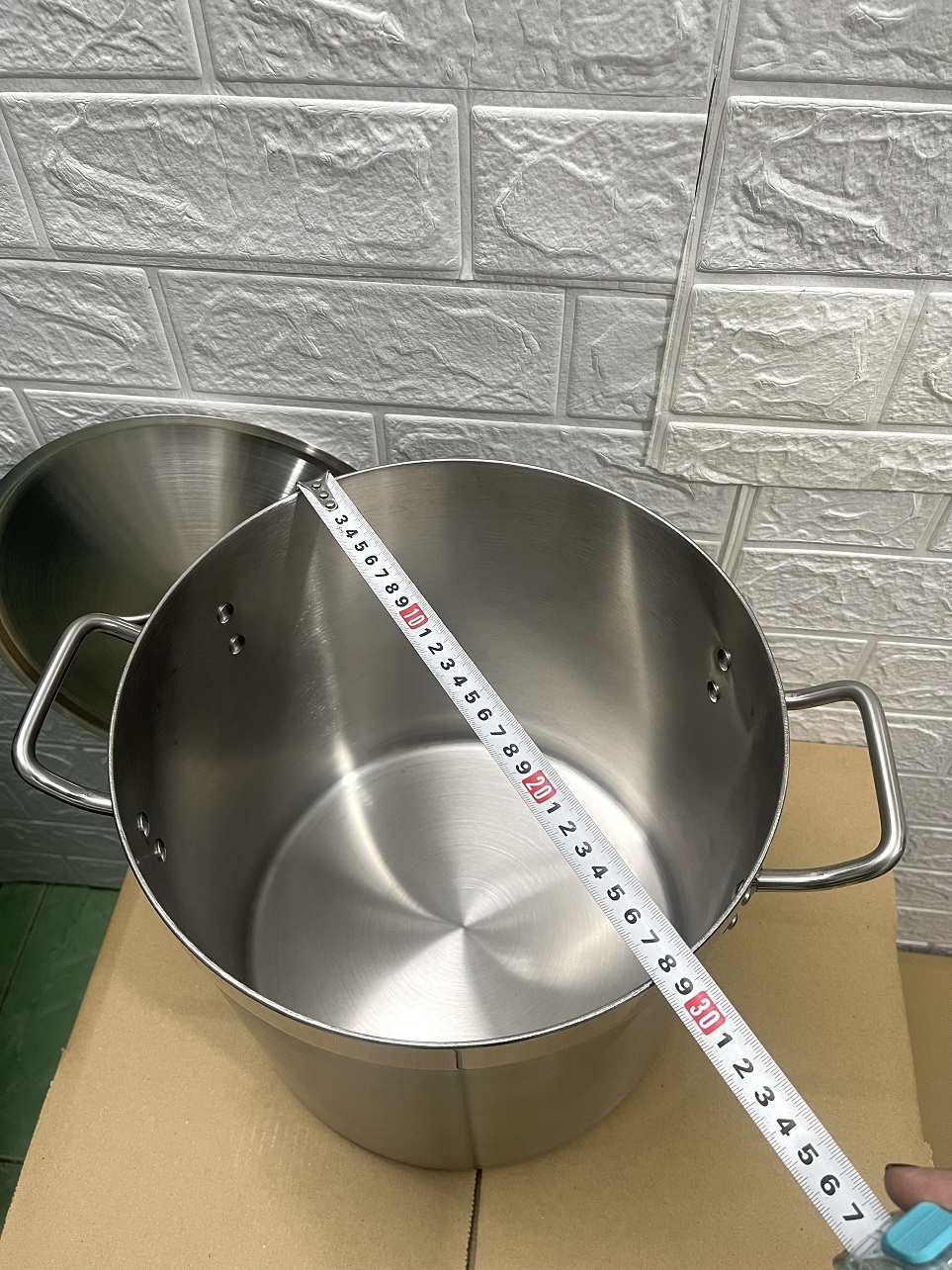 Nồi Inox 2 Quai Cao Cấp 3 Đáy _ Dung Tích: 17Lít _