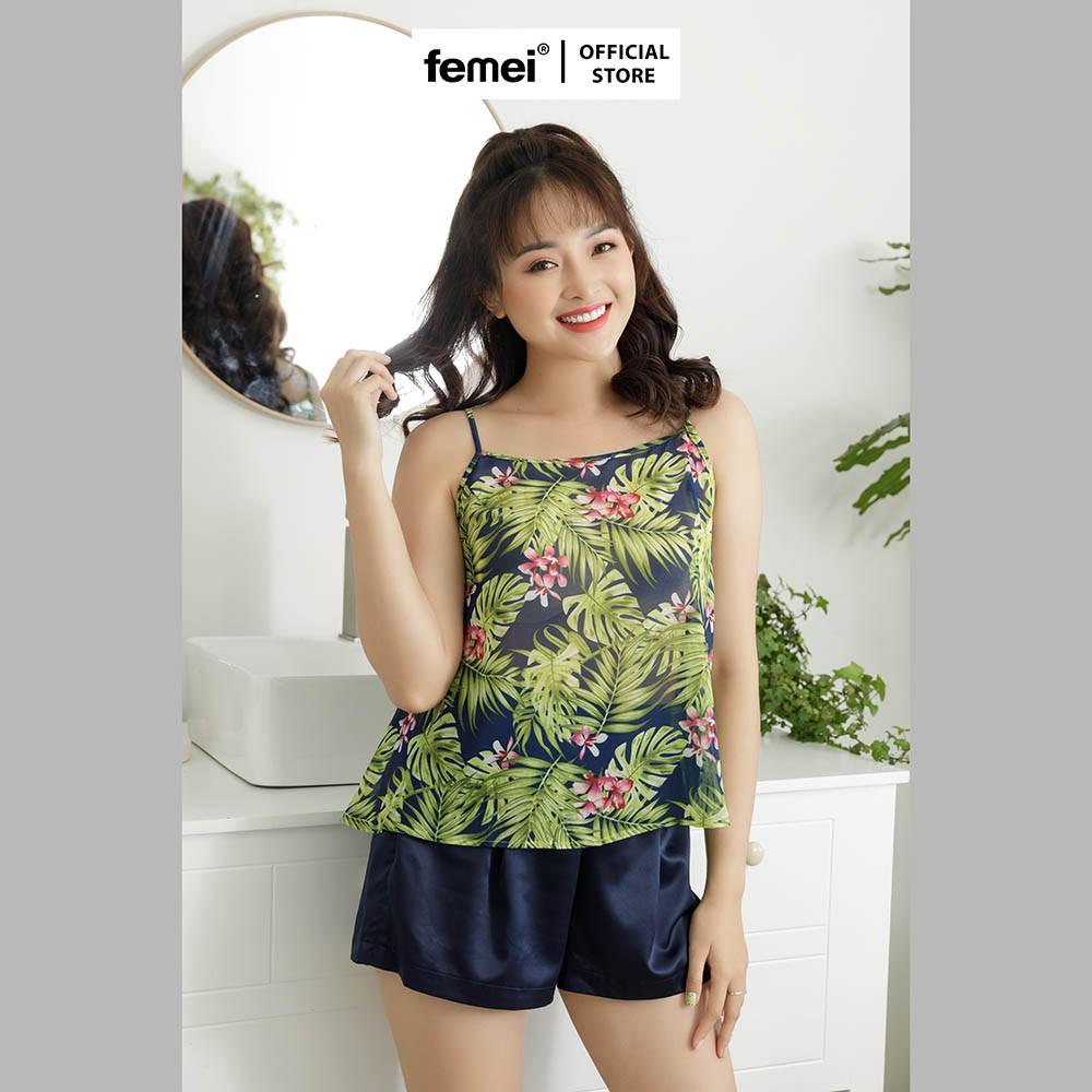 FEMEI - Set bộ áo 2 dây quần short GAVY FEM011