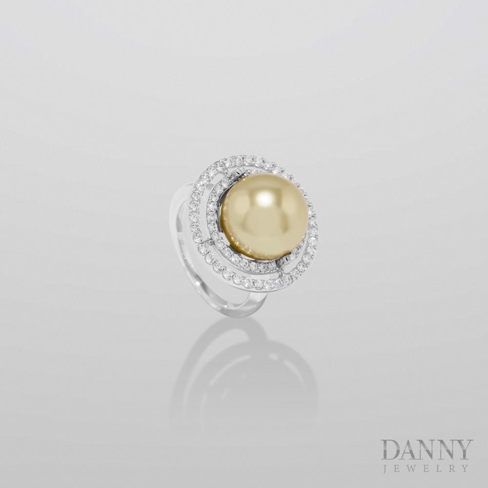 Nhẫn Nữ Danny Jewelry Bạc 925 Xi Rhodium Ngọc Ốc 13cts KI2GAKZ001