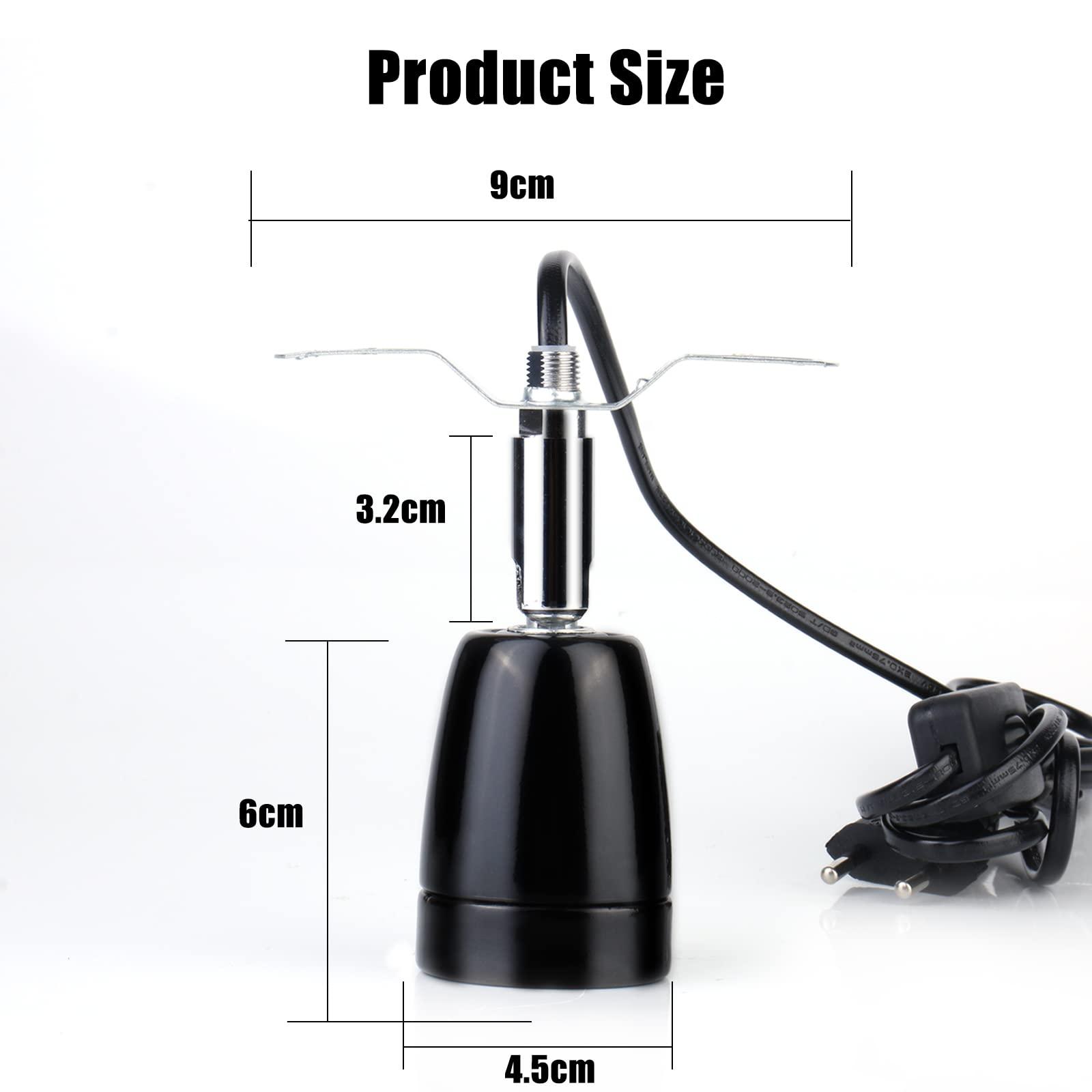 Khung đèn sưởi, khung đèn chiếu sáng đèn nhiệt E27 E27 Phiên bản E27 VỚI Cáp cho Thịt bò sát Thủy cung, đèn UV đèn chiếu sáng Đèn làm nóng Ánh sáng ban ngày