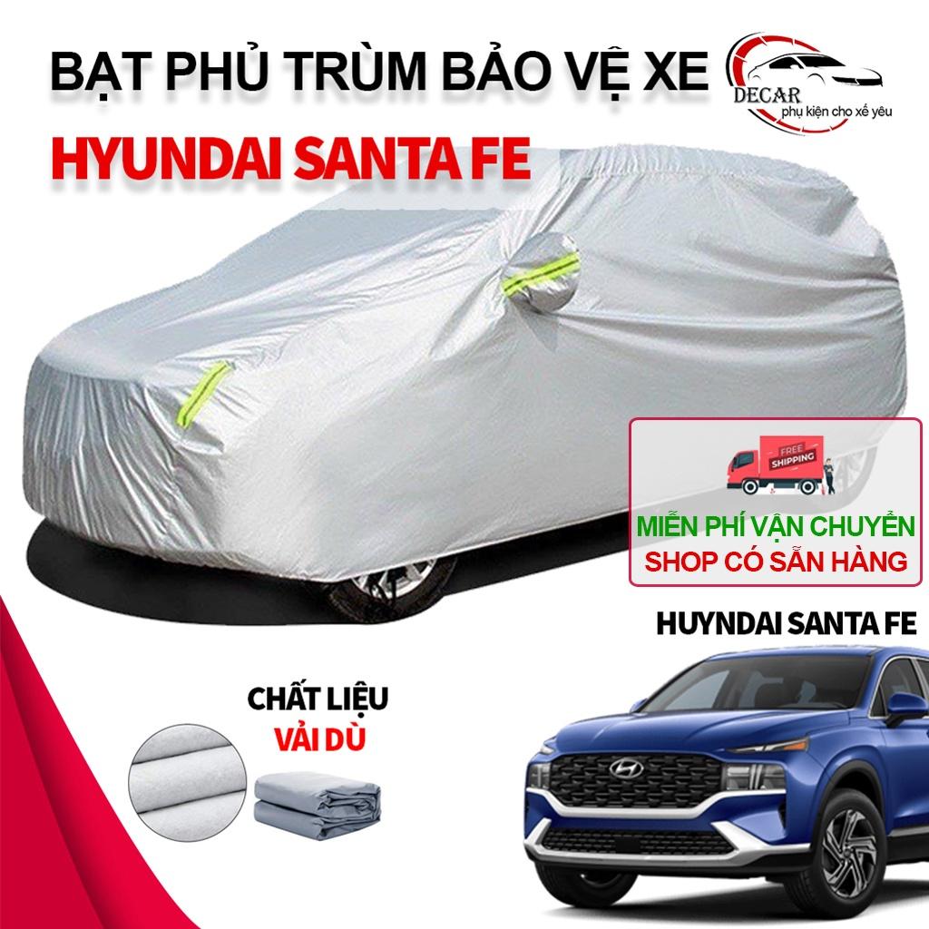 Bạt phủ xe ô tô 3 lớp thông minh, vải dù oxford cao cấp, áo trùm bảo vệ xe santafe che nắng,nóng,mưa