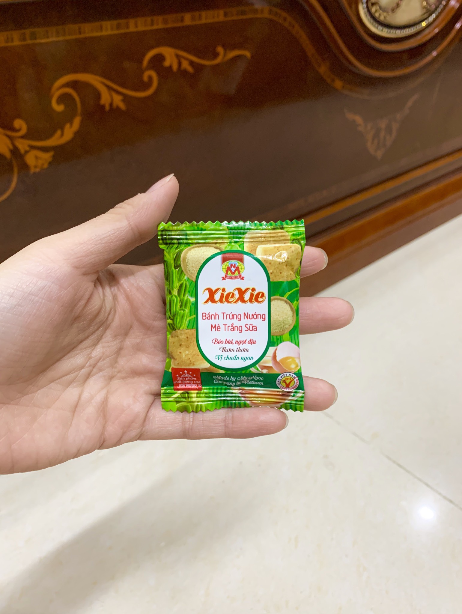 1 kg-1 Bánh trứng nướng XieXie MÈ TRẮNG sữa tươi MỸ NGỌC