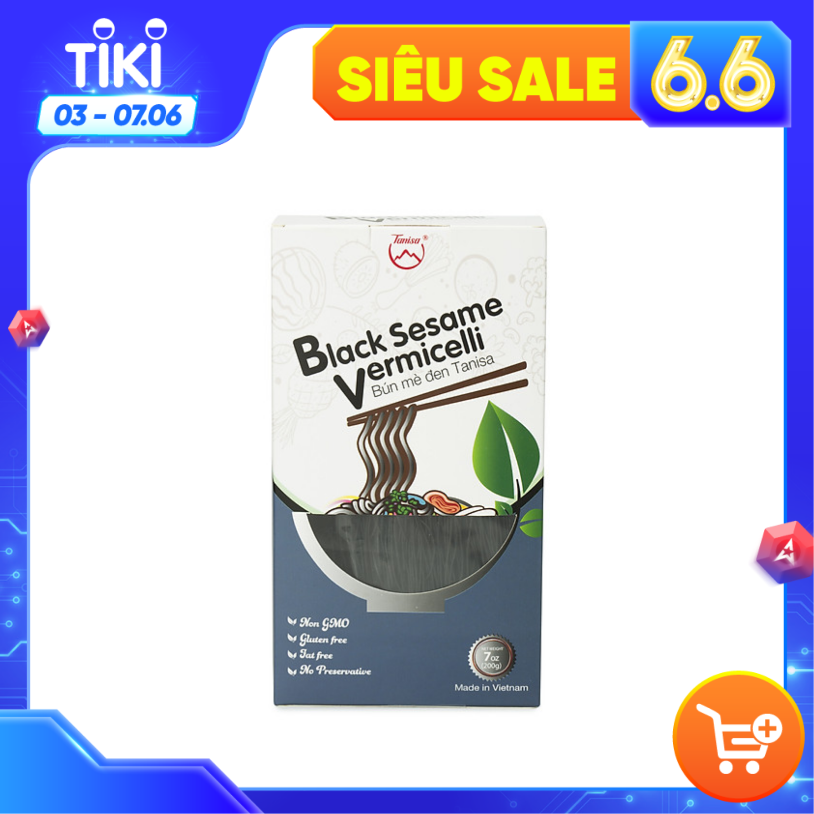 Bún Mè Đen Tanisa - Bún rau củ khô, thơm ngon bổ dưỡng, an toàn cho sức khỏe - Đạt Tiêu Chuẩn Chất Lượng FDA Hoa Kỳ