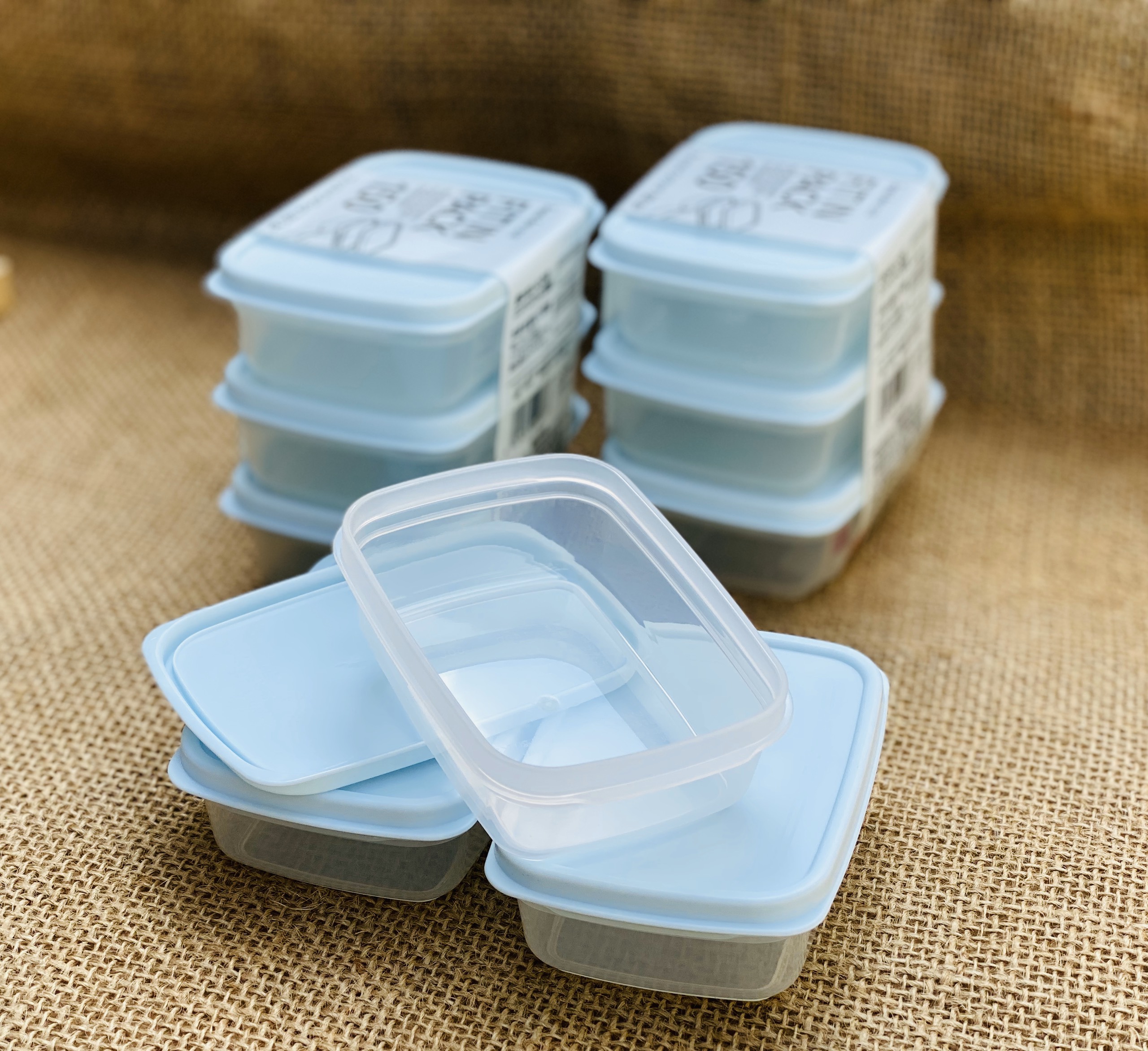 Hộp trữ đông, bảo quản thực phẩm Freezermate Fit in Pack nhựa nguyên sinh an toàn hàng nội địa Nhật Bản