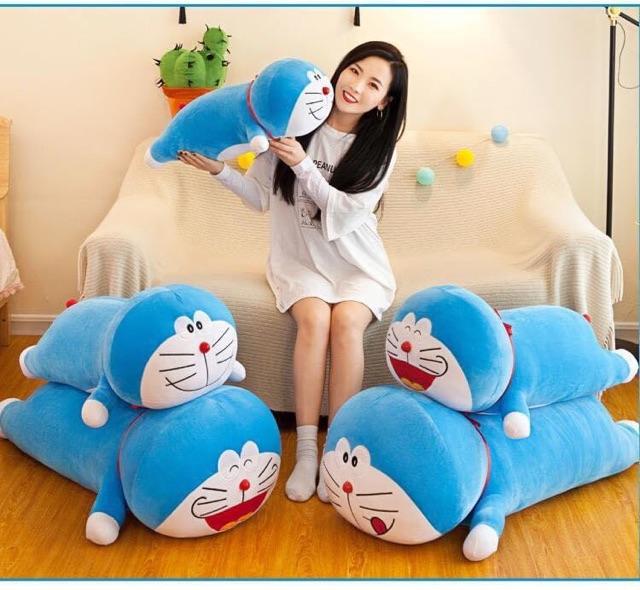 Gấu bông Doraemon nằm (gối ôm) chất miniso cao cấp mềm mịn