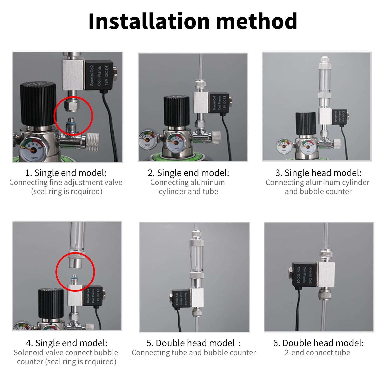 Bộ van điện từ cho bể cá, điều chỉnh hệ thống CO2