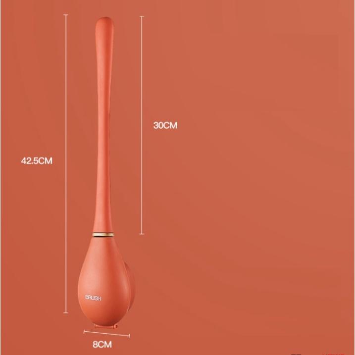 Cọ toilet, cọ nhà vệ sinh silicon cao cấp có hhoopj đựng 2 trong 1