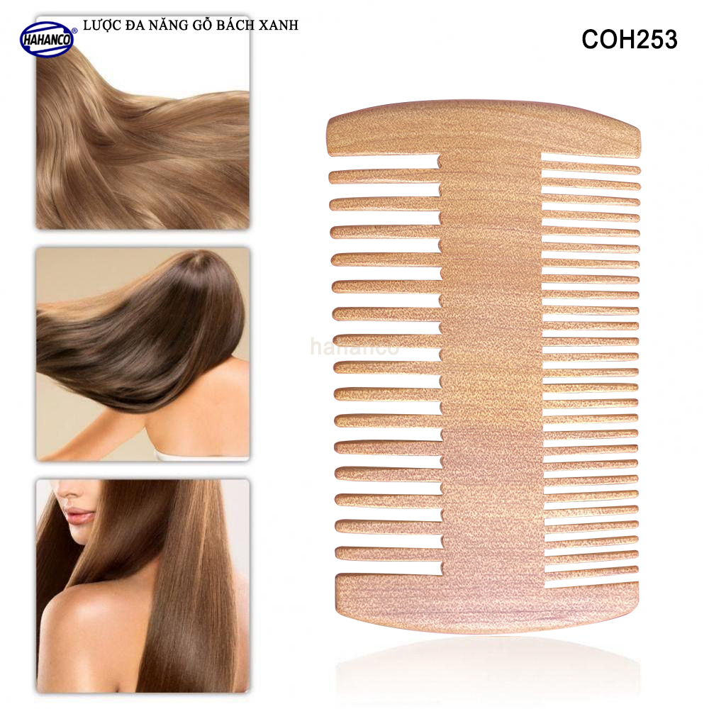 Lược Bí 2 Kiểu Răng Thưa Và Mau Chải Tóc Gỡ Rối Mùi Gỗ Thơm Dễ Chịu - COH253