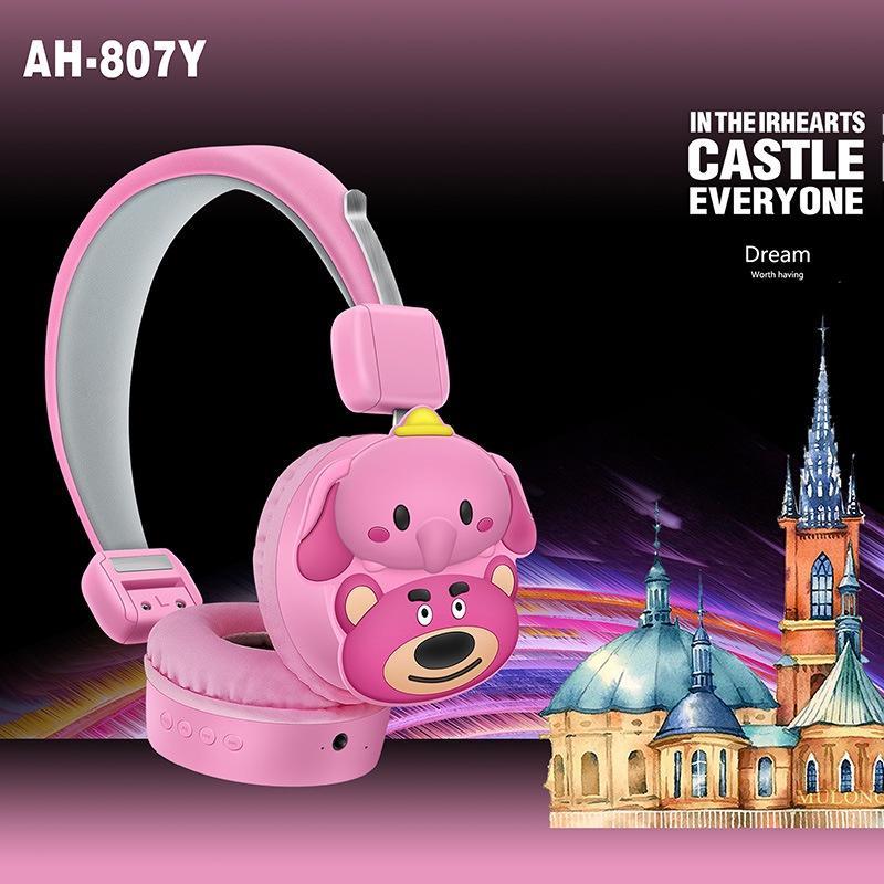 Tai Nghe Bluetooth Không Dây Hình Hoạt Hình Disney Dễ Thương Kèm Micro HD Làm Quà Tặng Cho Trẻ Em