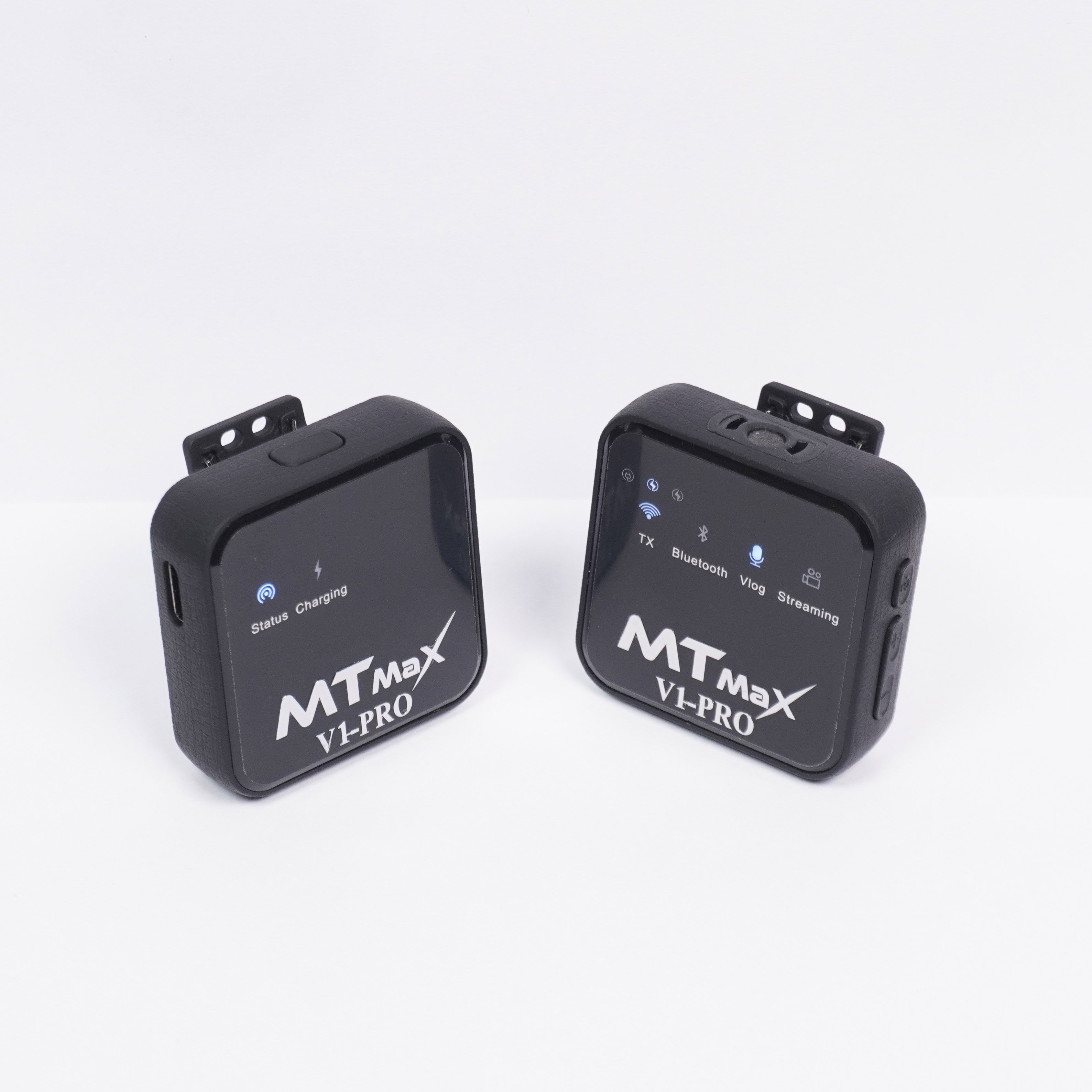 Micro cài áo Wireless MTMax V1-Pro - Mic thu âm không dây kết hợp Sound Card -  Lấy nhạc qua bluetooth - Tích hợp reverb hát livestream cực hay - Trang bị cổng cắm tai nghe kiểm âm - Micro dành cho điện thoại, máy ảnh, máy quay, DSLR - Hàng chính hãng