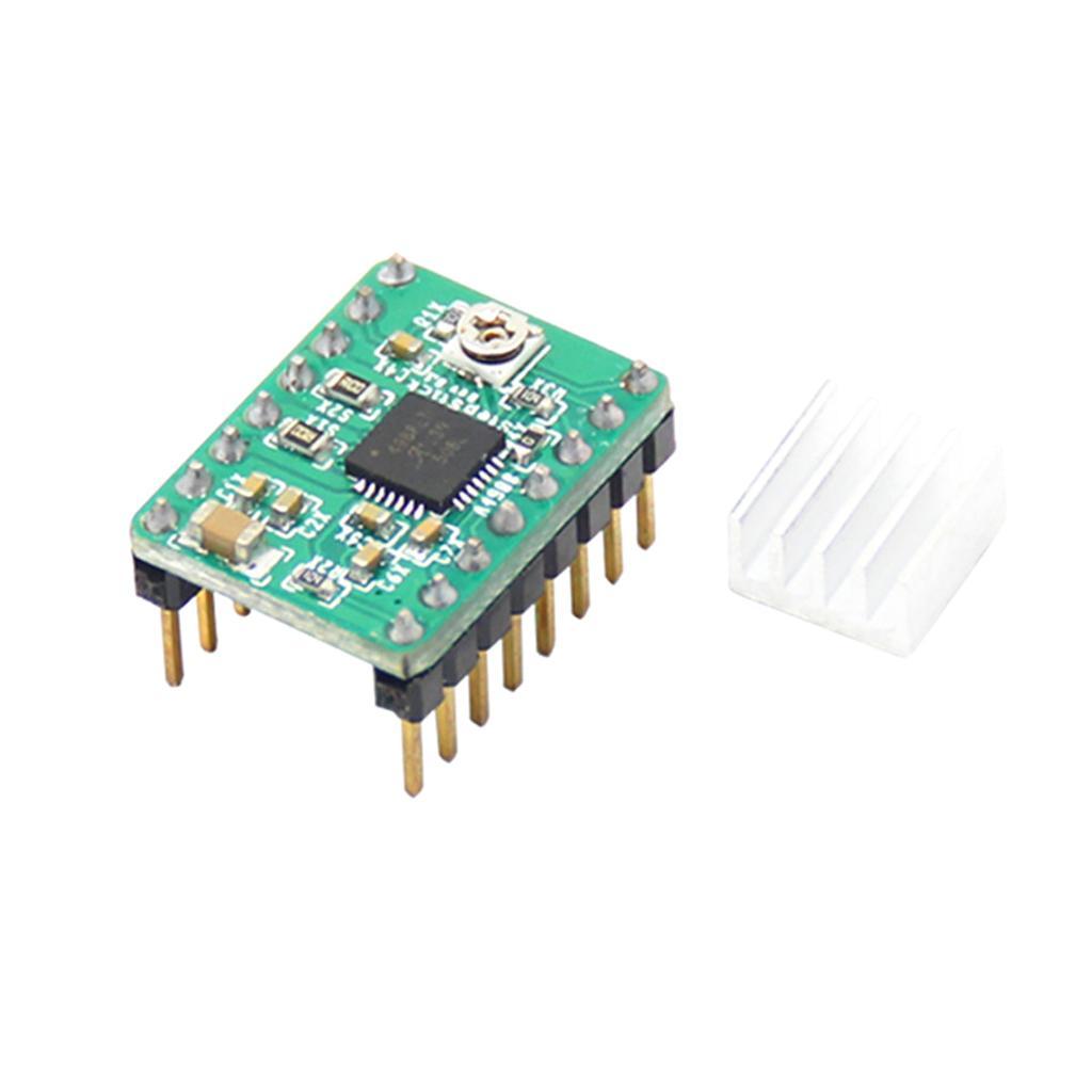 A4988 Stepper Motor Driver Module Board For 3D Printer CNC + Heat Sink Green