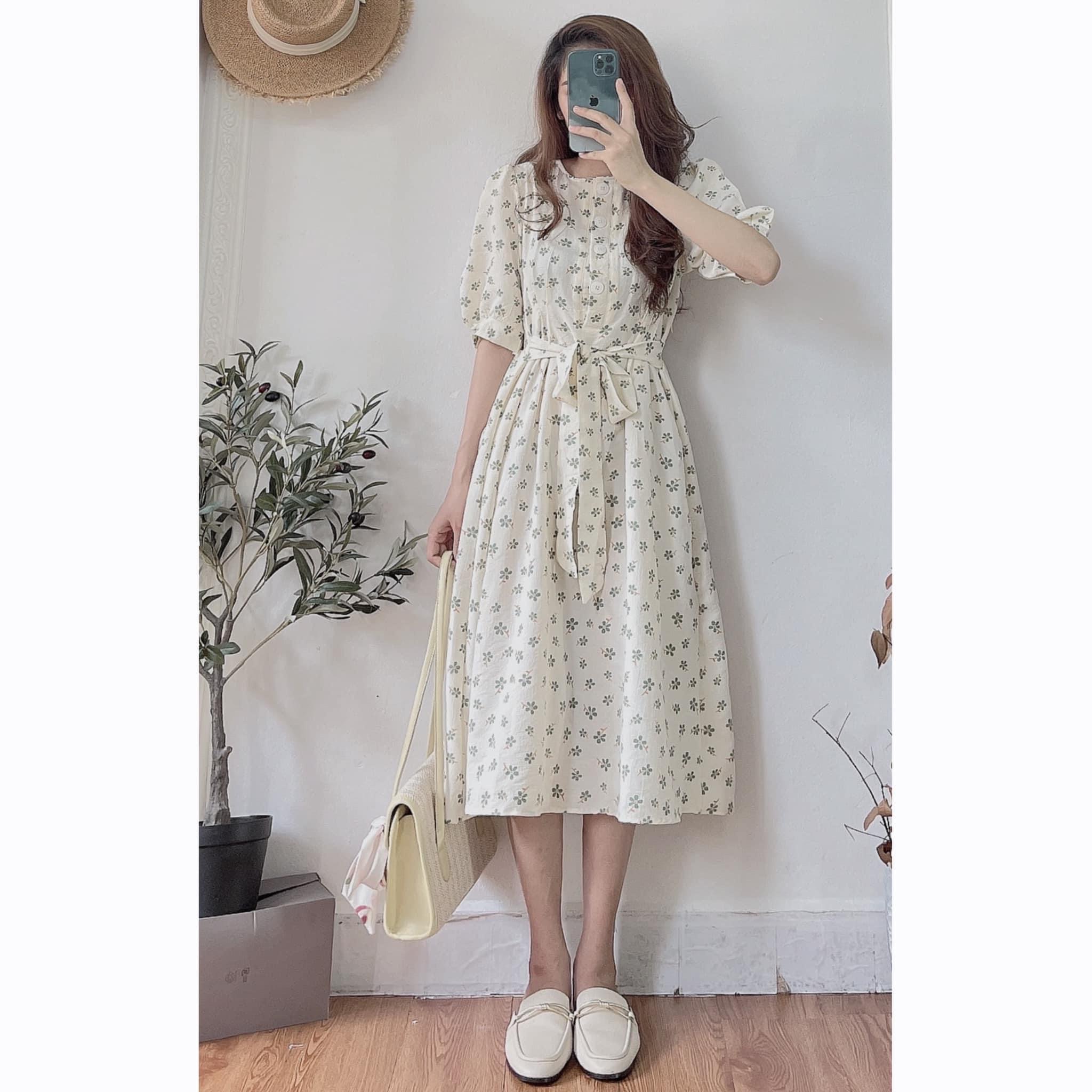 Váy hoa nhí đầm nữ hoa nhí vintage đẹp phong cách ulzzang Hàn Quốc  V12   HolCim  Kênh Xây Dựng Và Nội Thất