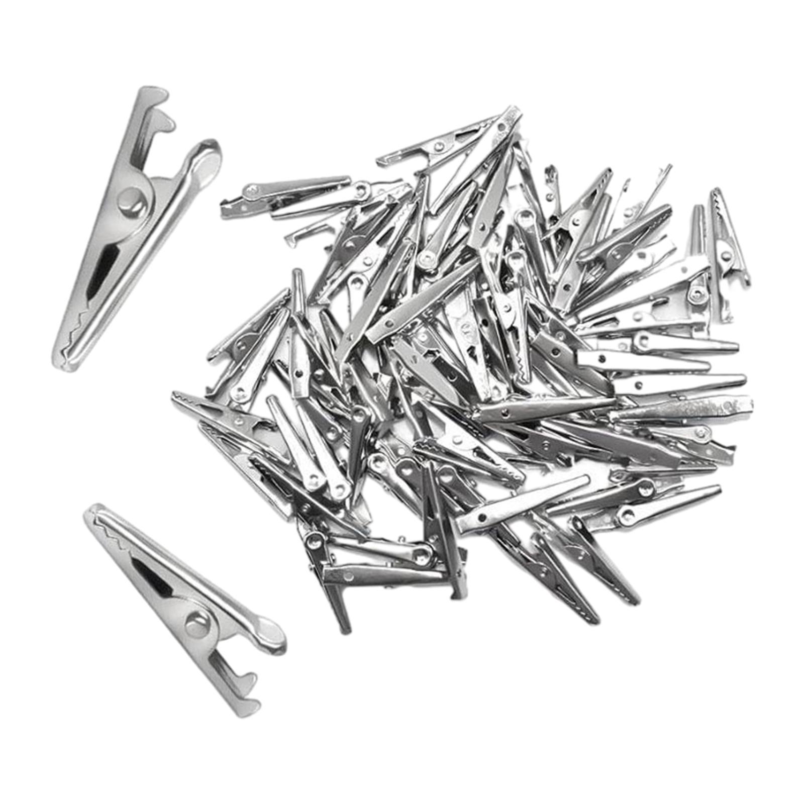 100 Pieces Metal Alligator Clips DIY Handmade Clip for Electric Testing Work