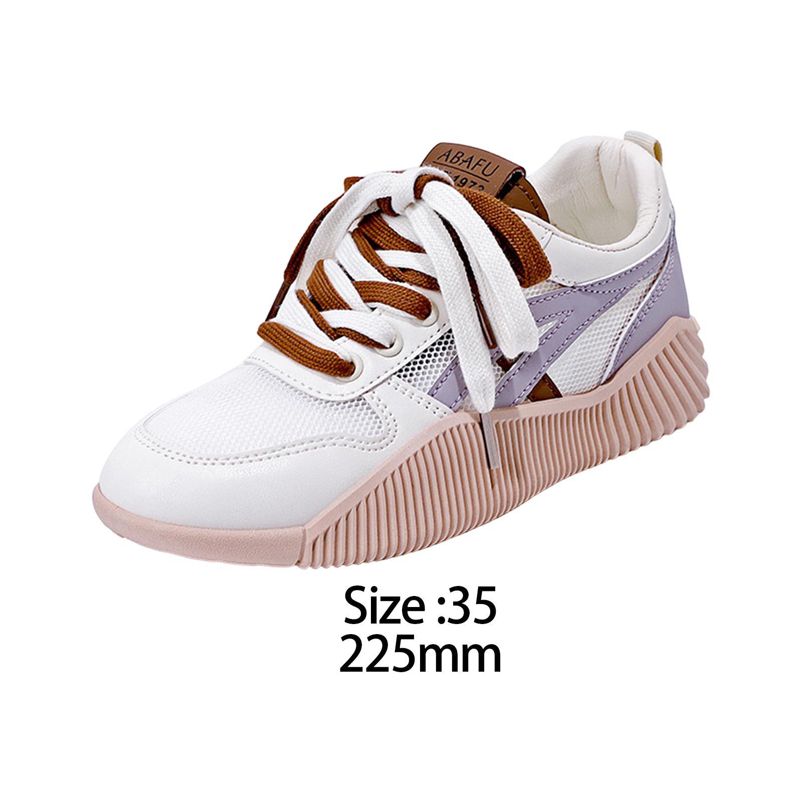Platform Sneakers for Women Outdoor Walking Shoes Round Toe Athletic Sport Shoes Thick Soled Fashion Trainers for Running Work