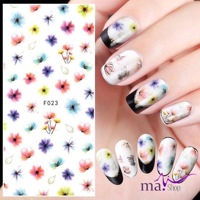 decal 3d hoa dán nail set 10 cái 0673