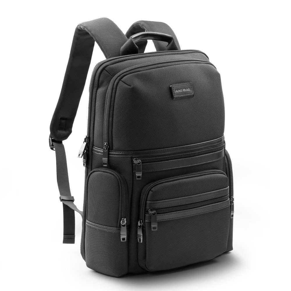 [CHÍNH HÃNG] Balo laptop 15.6 inch cao cấp Kingbag Lecce chất vải oxford kết hợp da thật kiểu dáng thời trang đẳng cấp