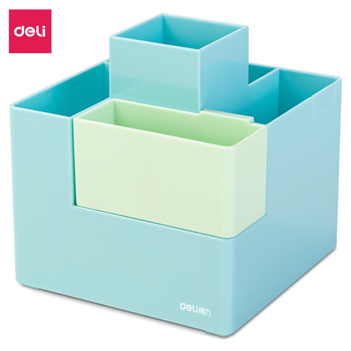 Hộp Đựng Bút Deli, Ống Đựng Bút Xoay 360 Độ 4 Tầng 6 Ngăn Màu Pastel Decor Trang Trí Bàn Học Dùng Cắm Bút Viết, Đồ Văn Phòng Phẩm, Hộp Đựng Cọ Trang Điểm
