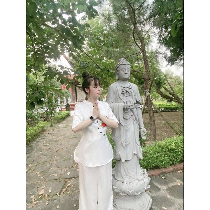 ĐỒ LAM ĐI CHÙA Tàu Lụa Vải Lụa Tầm
