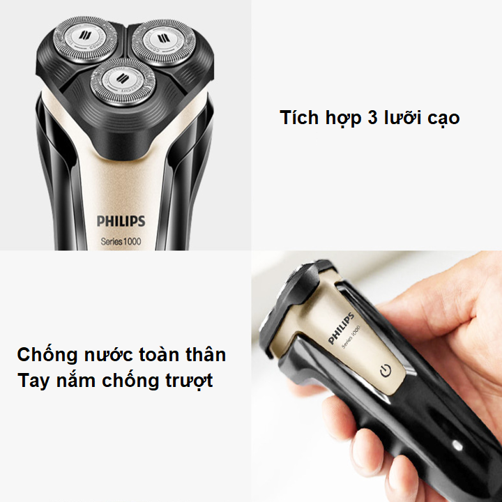 Máy cạo râu khô và ướt cao cấp Philips - Hàng nhập khẩu