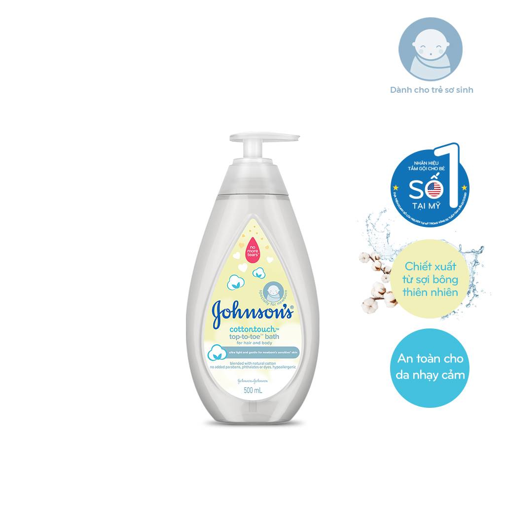 Sữa tắm gội toàn thân Johnson's Baby mềm mịn (500ml)