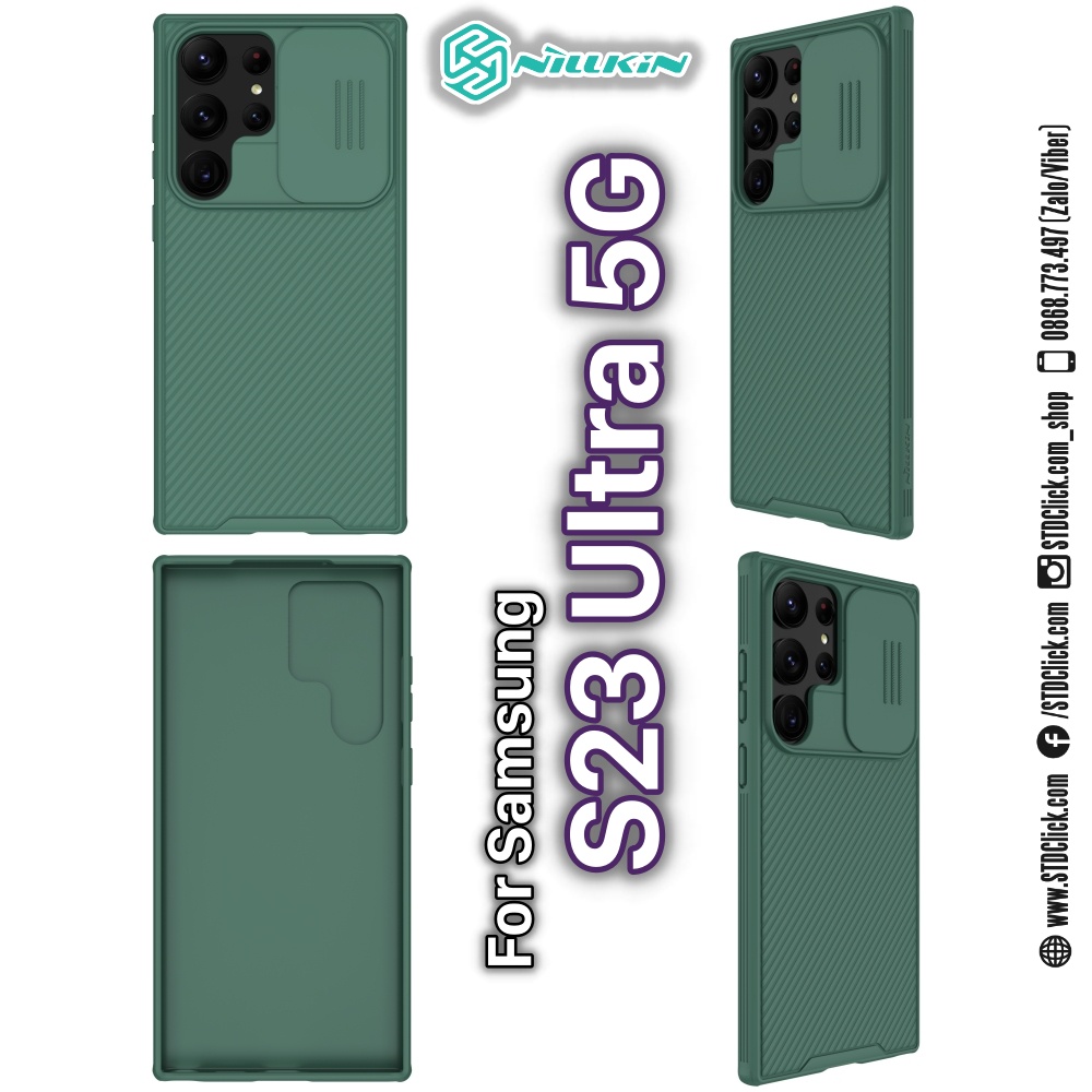 ỐP LƯNG DÀNH CHO ĐIỆN THOẠI SAMSUNG GALAXY S23 ULTRA 5G NILLKIN CAMSHIELD PRO BẢO VỆ CAMERA