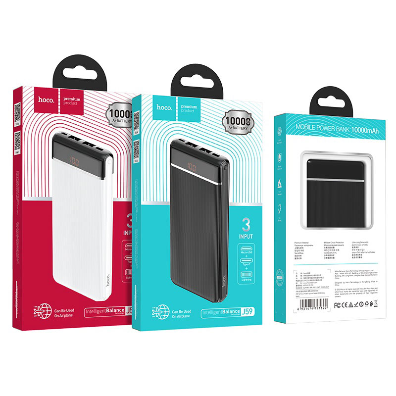 Pin Sạc Dự Phòng Hoco - J59 - Dung Lượng Pin 10000mAh - Hàng Chính Hãng