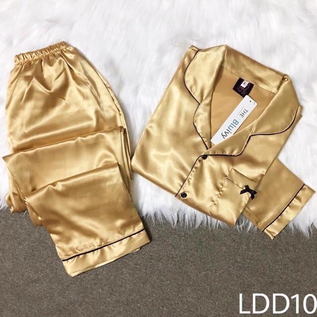 Pijama Lụa Tay Cộc Quần Dài