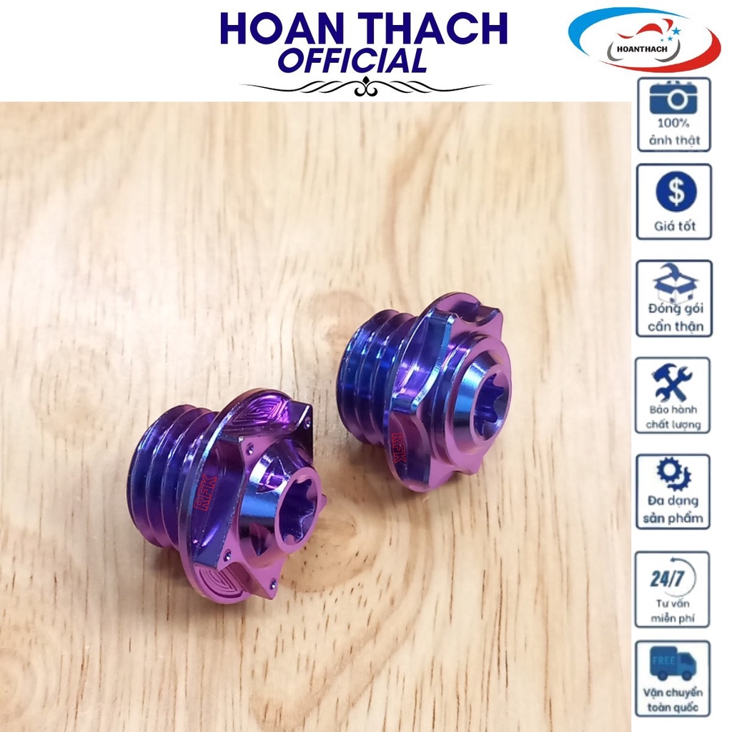 Ốc Titan Gr5 Nắp Nhớt Xanh Tím Dùng cho nhiều dòng xe HOANTHACH SP007802 ( giá 1 con)