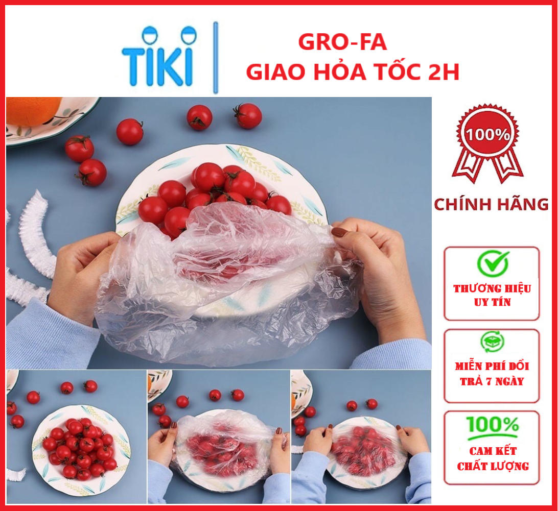 Combo 200 Màng Bọc Thực Phẩm Thức Ăn Chống Bụi , Chống Côn Trùng - Hàng Chính Hãng