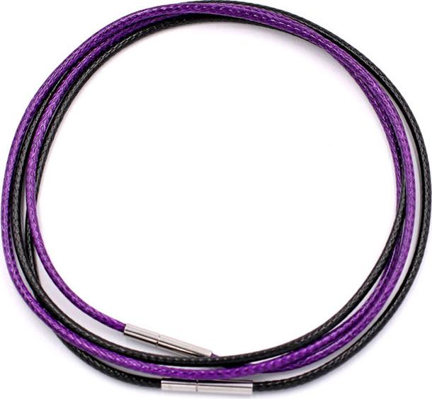 Combo 2 sợi dây vòng cổ cao su - đen + tím DCSEI1
