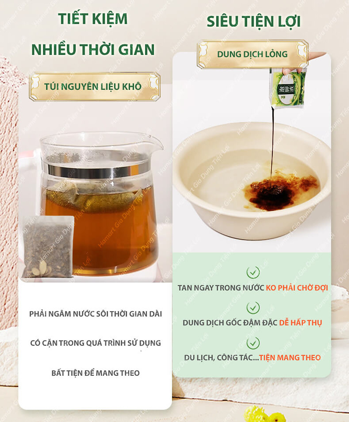 Hộp 20 gói nước ngâm chân ngải cứu thảo dược 400ml .Thải độc, thư giãn, cải thiện sức khỏe