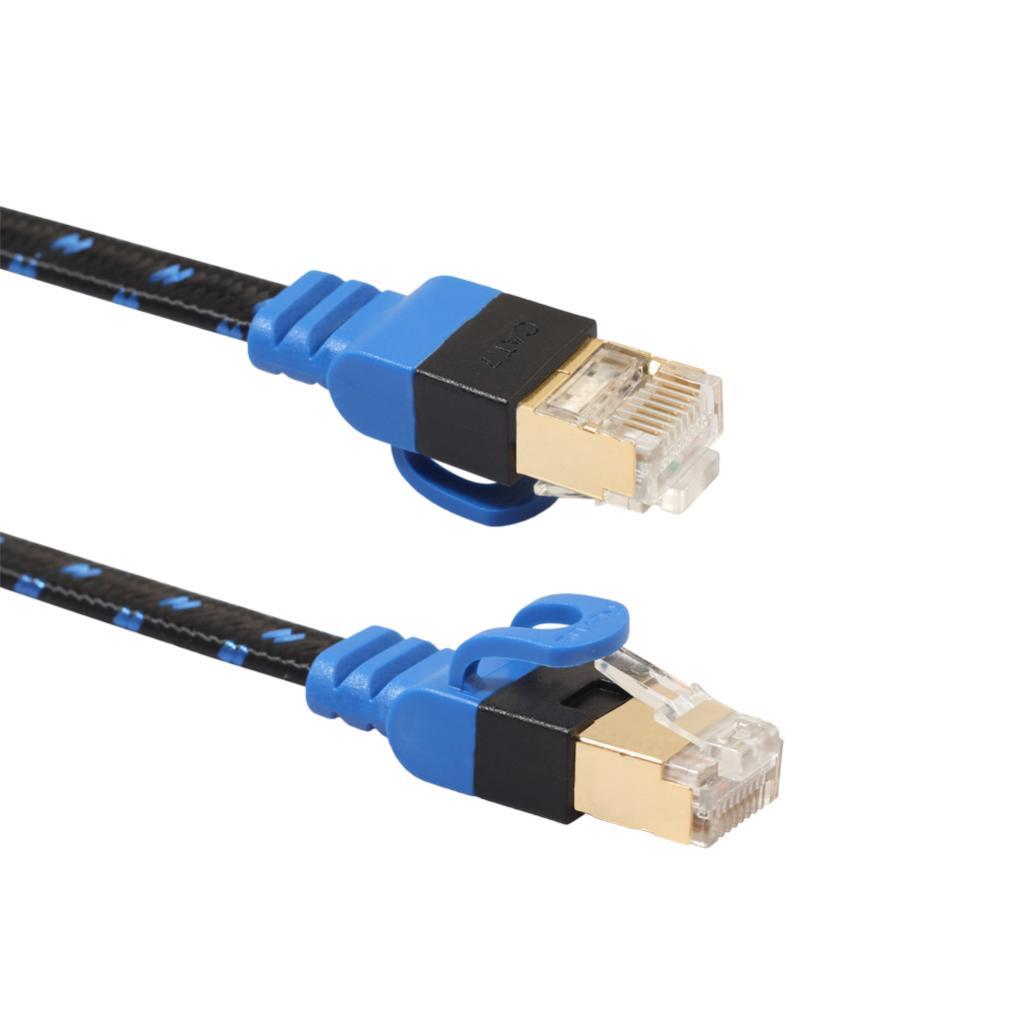 2 Pieces Cat7 Ethernet Cable Lan Network RJ45 Patch Cable Cord Braid NAS