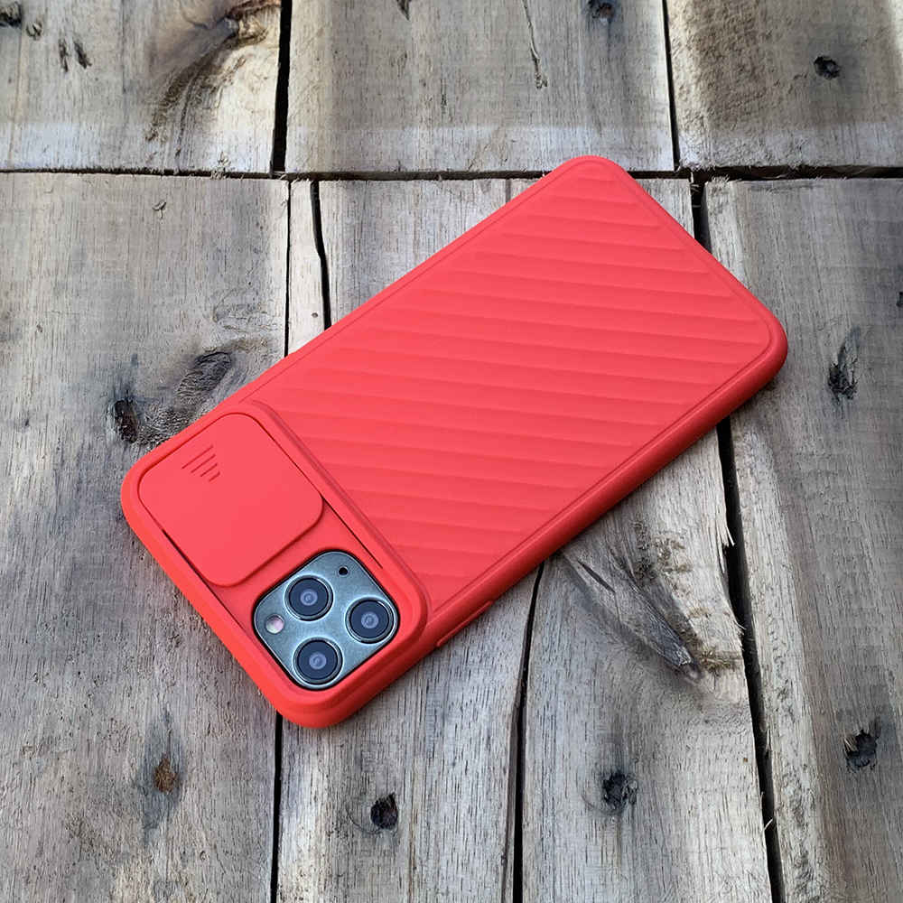Ốp lưng kéo nắp camera cao cấp dành cho iPhone 11 Pro - Màu Đỏ