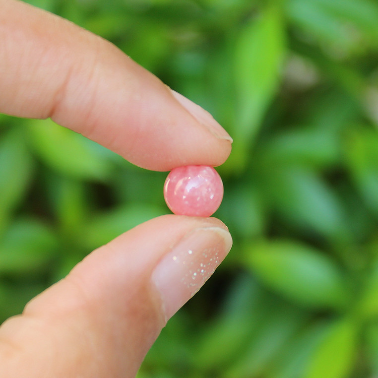 Hạt Đá Đào Hoa Tự Nhiên (Rhodochrosite) 7.5 - 8mm (Loại AA)