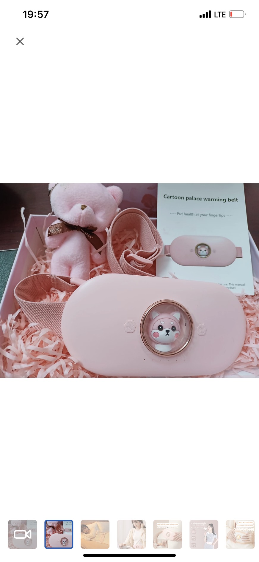 Đai Đeo Massage Giảm Đau, Sưởi Ấm Bụng Phụ Nữ Kỳ Kinh Nguyệt Cao Cấp