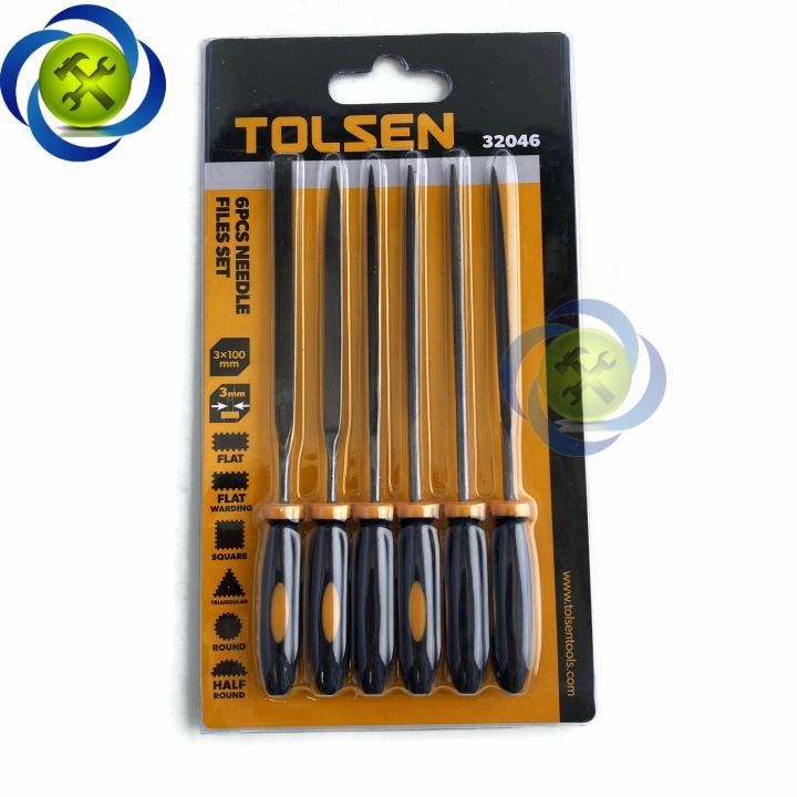 Bộ dũa kim cương Tolsen 32046 kích thước 3x100mm (6 cây)