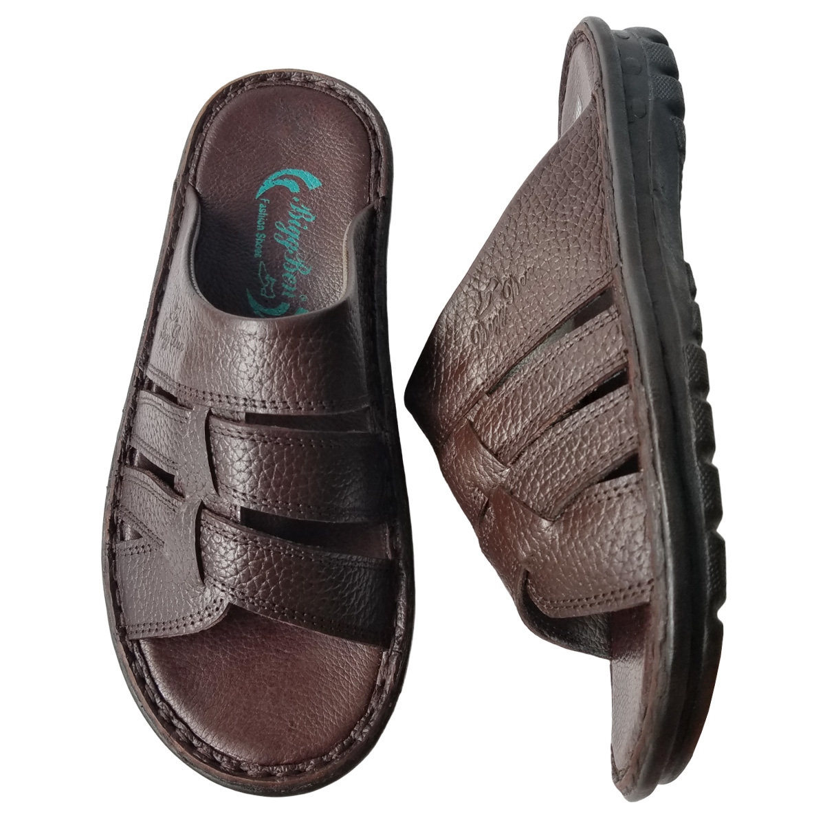 Dép Nam Quai Ngang BIGGBEN Da Bò Thật DN354