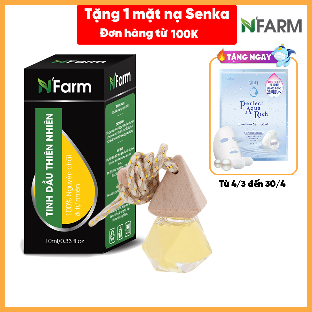 Tinh Dầu Quế Nguyên Chất Treo Xe Hơi, Tủ Áo N'Farm 10ml/ Tinh Dầu Thiên Nhiên Nguyên Chất.