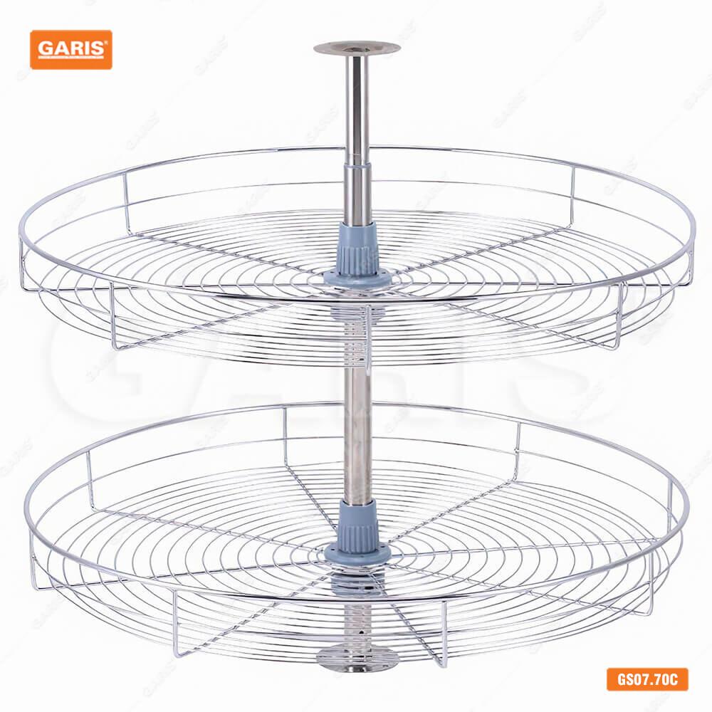 Hệ mâm xoay góc mở 4/4 , nan tròn, inox 304 Garis GS07.70C