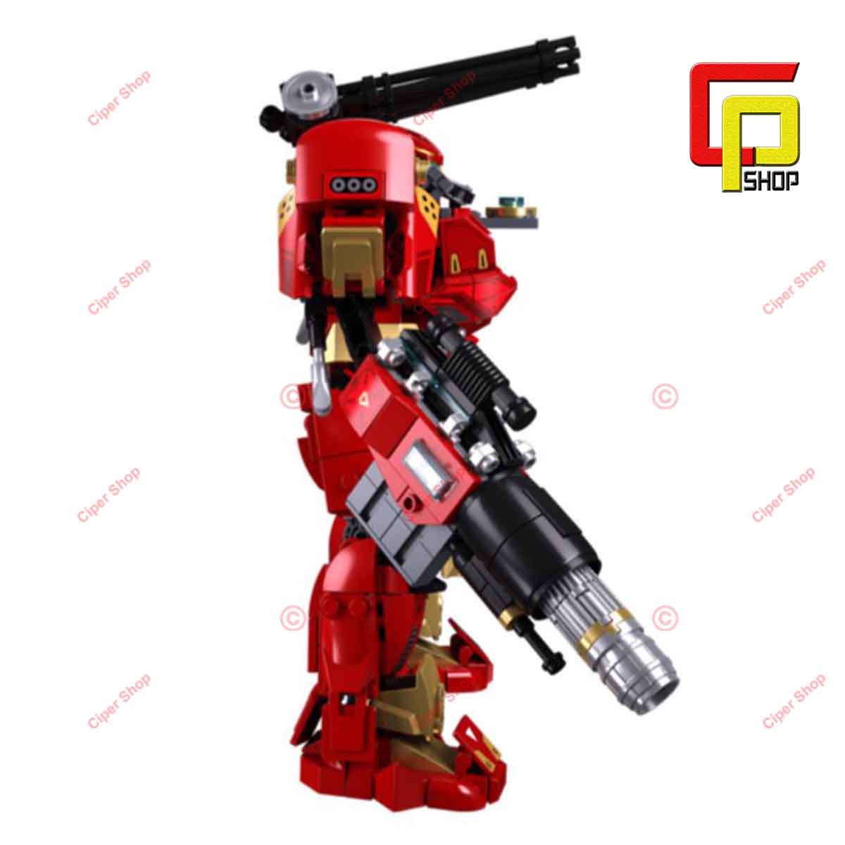 Mô hình lắp ráp M38-B1181 Robot The lone Hulk - Figure Robot The lone Hulk Sluban