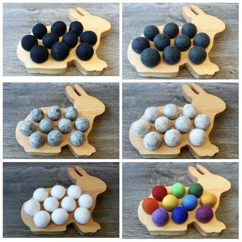 Pompom len kích thước 2cm dùng làm đồ chơi, đồ handmade, diy