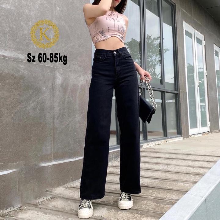 Quần ống rộng bigsize ,quần suông bigsize cạp lưng cao qua rốn 60-85kg KimFashion BGS01-1