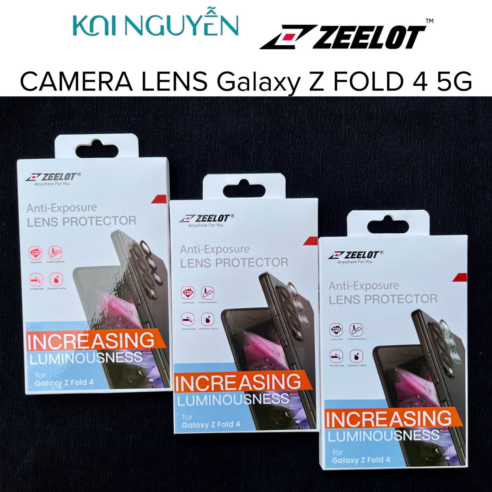 Kính Cường Lực Camera Lens ZEELOT PISHIELD Dành Cho Samsung Galaxy Z Fold 4 5G - Hàng Chính Hãng
