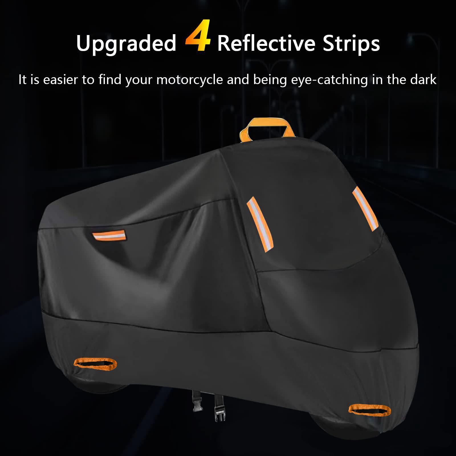 210D Motorcycle Cover Windproof Buckles Protective Motorbike Cover