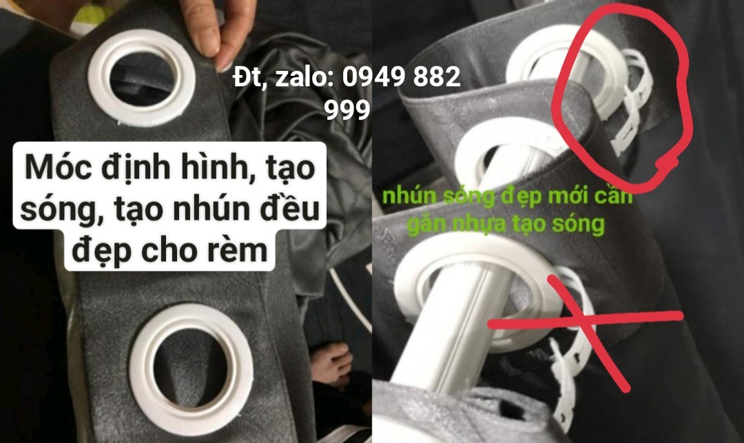 Móc định hình, tạo sóng, tạo xếp màn cửa chuyên dùng cho khoen ore